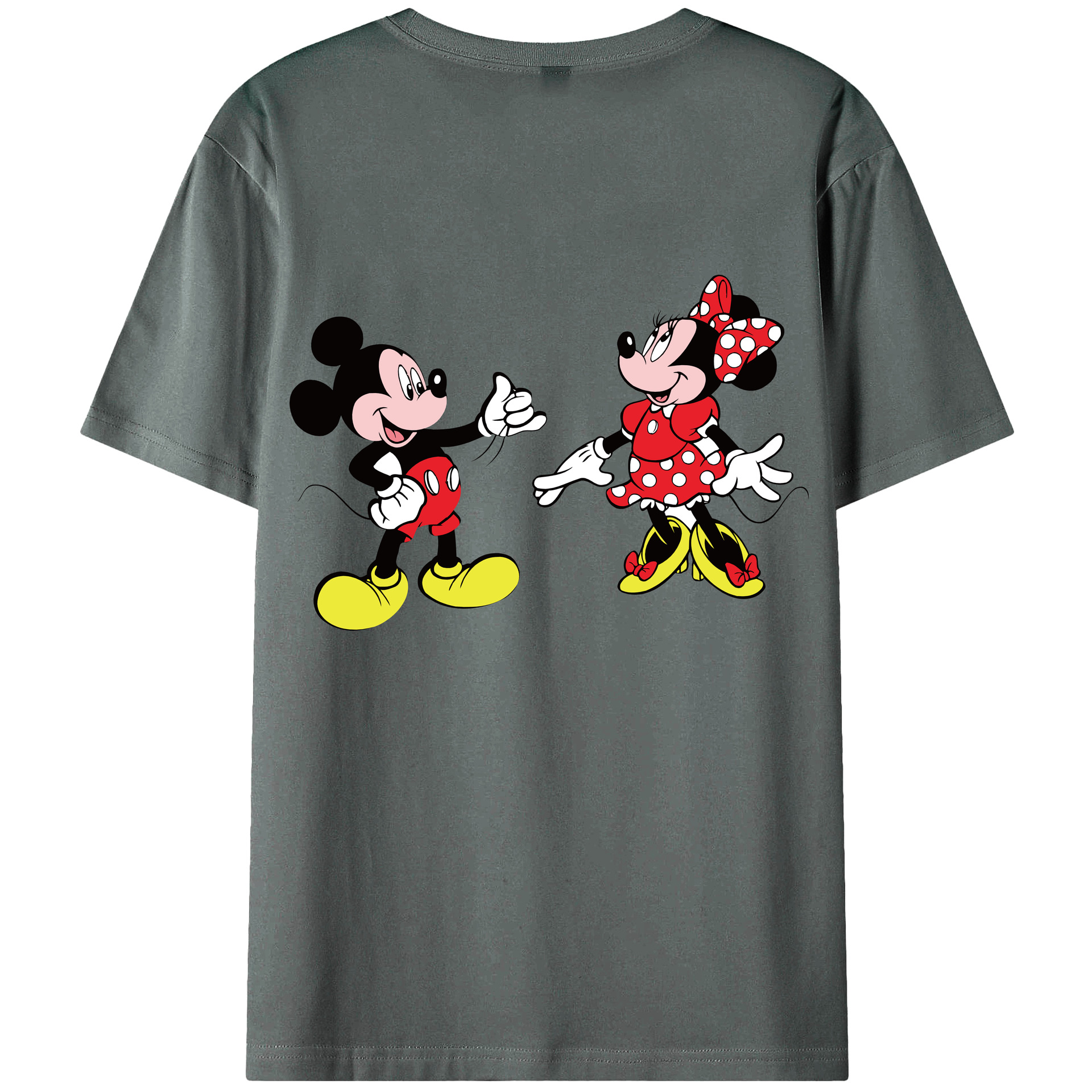 （画像用） ミッキーマウス Mickey Mouse 綿100％半袖Tシャツ（背面プリント）